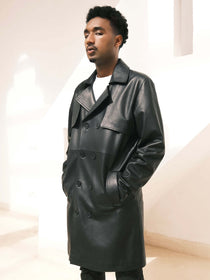 Abrigos de cuero para hombre