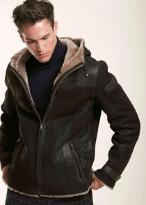 Men's Hooded Leather Jackets