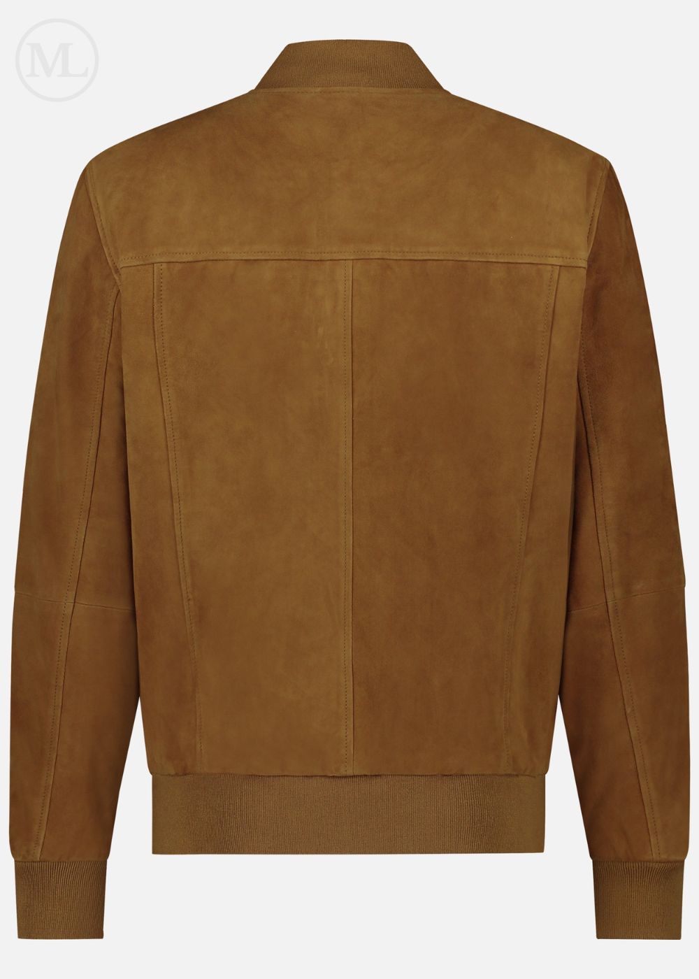 Cognac Brown suede jacket on a white background