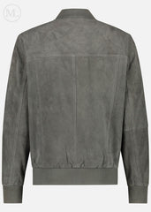 Light Grey suede jacket on a white background